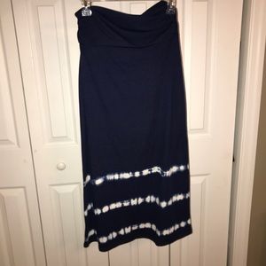 Navy/White maxi skirt